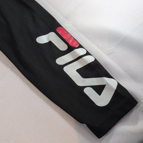 Fila Black Capri Leggings Leg Logo Women's XS Extra Small Capris 3/4 Length Calf - Picture 4 of 12